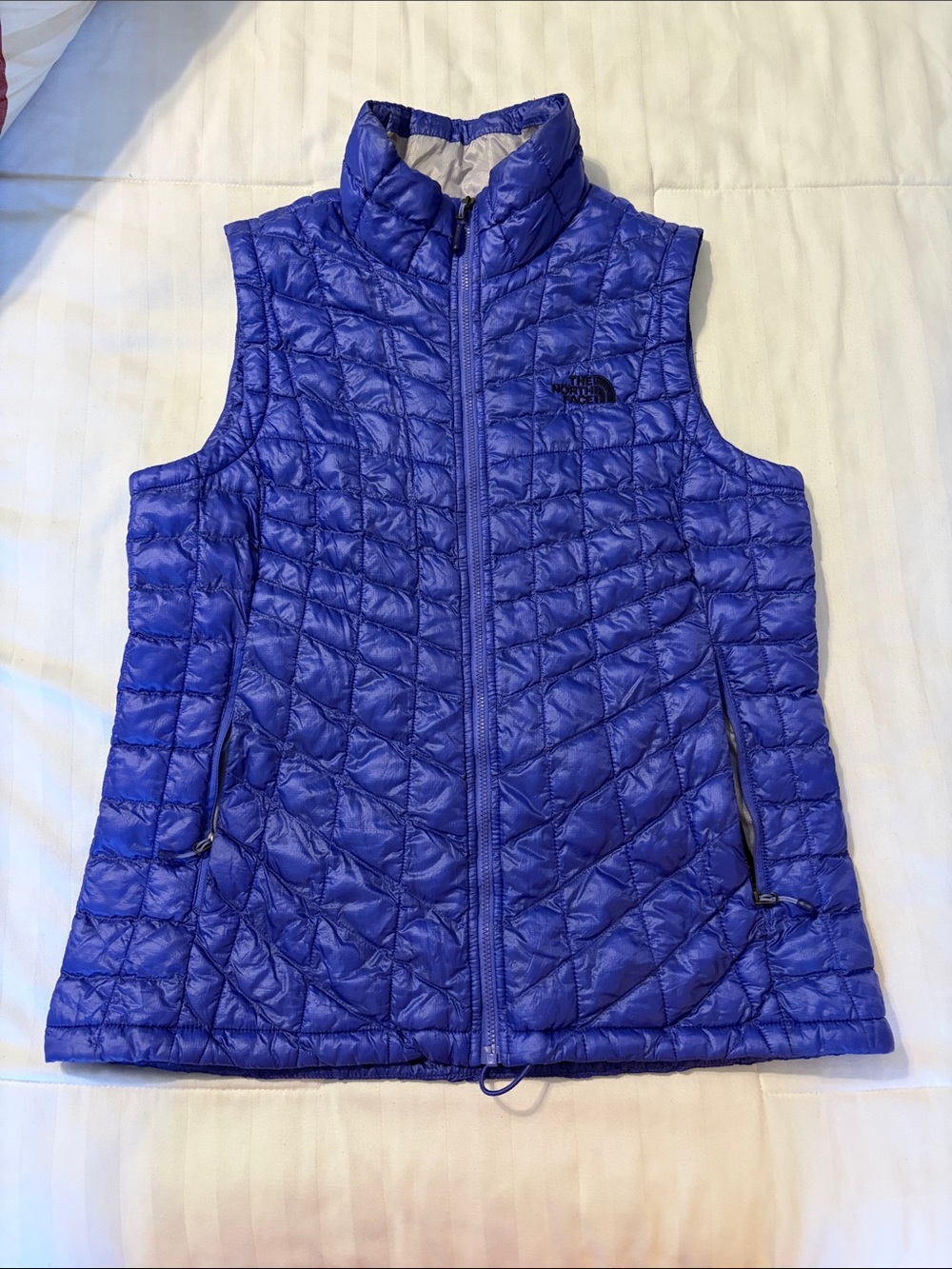 The North Face Womenโs Royal Blue Quilted Vest